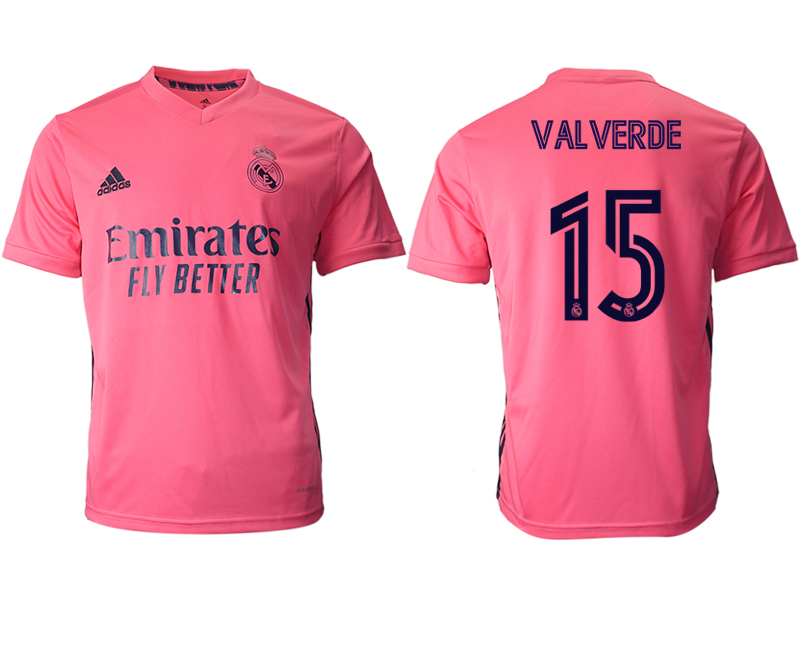 Men 2020-2021 club Real Madrid away aaa version #15 pink Soccer Jerseys->real madrid jersey->Soccer Club Jersey